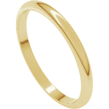 Solid 14K Gold Wedding Ring 2mm