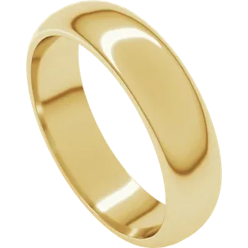 Solid 14K Gold Wedding Ring 5mm