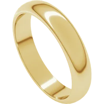 Solid 14K Gold Wedding Ring 4mm