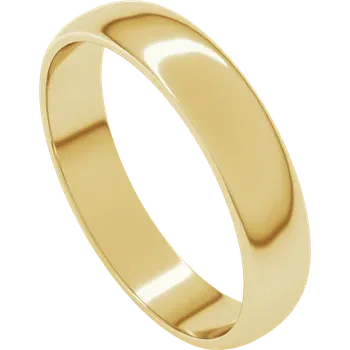 Lightweight 10K Gold Wedding Ring 4mm