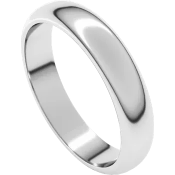 14K White Gold Wedding Ring 4mm